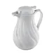 Browne USA 744221 Beverage Server, 40 oz (1.2 L), 9-1/2" White ABS, Thumb Lever, ID Tabs 1 image