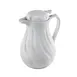 Browne USA 744228 Beverage Server, 64 oz (1.9 L), 11‑1/2" White Plastic, Swirl with Thumb Lever 1 image