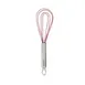 Browne USA 74696805 Flat Whisk, 8" Stainless Steel Red Non-Stick Coating - Heat-Resistant Tool 1 image
