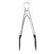 Browne USA 74708502 Tongs – 7" Stainless, Black Silicone Tips, 8.5" L x 1" W/H, Dishwasher Safe 1 image