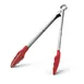 Browne USA 74717705 Utility Tongs – 9.5" Red Silicone Tips, Teeth, 425°F, Loop, Dishwasher Safe 1 image