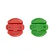 Browne USA 747315 CUISIPRO Vegetable Brush, 3.5" Green Handle, Stiff & Soft Bristles - 2/Set 1 image