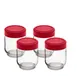 Browne USA 747361 - CUISIPRO Leak‑Proof Jar Set, 160 ml, 2.6" L x 2.6" W x 3.5" H, Red - 4/Set 1 image