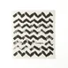 Browne USA 747944 CUISIPRO Eco-Cloth Kitchen Towel, Small 20x17x0.2 cm, Black ZigZag Print, 100% Biodegradable, Reusable 1 image