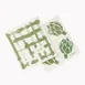 Browne USA 747950 - Kitchen Towel, 7.87x6.7 in, Green Stripe/Artichoke, 100% Biodegradable, Plant‑Based Ink, Safe 1 image