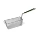 Browne USA 79213 Fryer Basket – 13" x 6.5" x 5" Nickel‑Plated Steel, Green Handle, Mesh, Floor 1 image