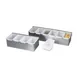 Browne USA 79302 Bar Tray, 5‑Comp, 14‑4/5"×5‑1/2"×3‑1/2", Silver‑Stainless, 5 1‑Pint Plastic Inserts 1 image