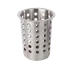 Browne USA 80110 Stainless Steel Cutlery Cylinder, 3-3/4" dia. x 5-1/2"H, Perforated 1 image