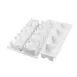 Louis Tellier CURVESQSPHER110 Mold 2.36" x 2.36" x 1.53" White 8×3.72 oz -76° to +446°F Non‑Stick Cut 1 image