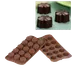 Louis Tellier SCG08 - Flexible Chocolate Mold, 15 x 0.30 oz, 24" x 16" Silicone, Oven/Microwave Safe 1 image
