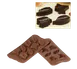 Louis Tellier SCG10 - Flexible Silicone Chocolate Mold, 24" x 16", 8 pcs 0.34‑0.46 oz, Oven‑Safe 1 image