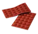 Louis Tellier SF009 Siloconflex Pomponette Mold, Red, 24 0.63"H/1.33" Dia., 7" x 11-3/4" OA, Silicone 1 image