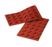 Louis Tellier SF030 Siloconflex Mini Mold, Red, 24 Sec 0.20"H x 1.37" Dia., Pure Silicone Non-Stick 1 image
