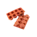Louis Tellier SF119 Red Silicone Mold, 8 × 4-1/10 oz (2½"×1½" H), -76°-+446°F, Mic/Frz/DW Safe 1 image