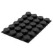 Louis Tellier SQ060 Black Silicone Cylinder Pastry Mold, 24 x 4-1/2 oz, Flexible, Made in Italy 1 image