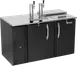 Victory VDD58HC-C-B Keg Cooler, 58" W, Black Club Top, 2‑Half‑Barrel, 2 Columns, Single Faucets 1 image