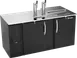 Victory VDD68HC-C-B Keg Cooler, 68" W x 30-1/8" D x 49-5/16" H, Black, 3HB, 2-Col, R290, 1/3 HP 115V 1 image