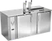 Victory VDD68HC-C-S Keg Cooler, 68"W×30-1/8"D×49-5/16"H, 3‑4 Kegs, 2‑Door, 2 Columns R290 1/3 HP 1 image