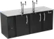 Victory VDD78HC-B Keg Cooler, 73"W, Black Flat, 4×½ Barrel (2-Column 4-Tap), R290, 1/3 HP, 115V 1 image