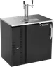 Victory VDDN36HC-B Keg Cooler, 36"W×26-1/8"D×49-5/16"H, Black/Steel, 1/2 Barrel, Dual Faucets, R290 1 image