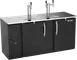 Victory VDDN68HC-B Keg Cooler 68"W×26-1/8"D×49-5/16"H 18.24 cu ft Black 3‑4 Kegs Faucets Locks R290 1 image