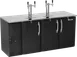 Victory VDDN72HC-B Keg Cooler, 72" W x 49-5/16" H, Black, Dual 2‑Faucet, 3 Half‑Barrel, R290 1 image