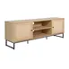 Flash Furniture EV-ET4216-ZZ-NAT-GG Malaki 65-inch Rectangular TV Stand, Natural Finish, Rattan Doors 1 image