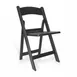 Flash Furniture LE-L-1-BK-SLAT-GG Hercules Series 800 lbs Black Folding Event Chair with Wood Look Resin Slatted Seat 1 image