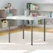 Flash Furniture RB-2424-KID-WH-GG Paige Kids 24x24 Rectangular Plastic Folding Table, Granite White 2 image