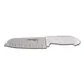 Dexter 24503 SofGrip Santoku Knife, 7" White Stainless Steel Blade, Granton Edge, Grip Handle 1 image