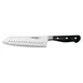 Dexter 38463 Santoku Knife, 7" Duo‑Edge Forged Blade, X50CrMOV15 Steel, Black POM, NSF 1 image
