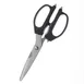 Mercer M14804 Kitchen Shears 8-7/8" Carbon Steel Blades Black Serrated Opener/Nutcracker/Lid NSF 1 image