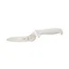 Mercer M18134 Bread Knife, 6" Stamped Japanese Steel, White Plastic Handle, Wavy Edge, Finger Guard 1 image