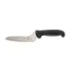 Mercer M18134BK 6" Bread & Sandwich Knife, Carbon Steel Blade, Black Offset Handle with Wavy Edge 1 image