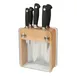 Mercer M20050 Genesis 6‑Piece Knife Set, 5"–8" U/B/C/Bon/Par, Steel Black Block NSF 1 image