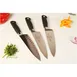 Mercer M21077 Genesis Chef Knife, 8" Granton Edge, Bolster, Steel Blade, Black Santoprene Handle 2 image