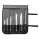 Mercer M21800 Genesis 7‑Pc Knife Roll – 7‑Pocket Strap, 3‑1/2"–8" knives, 10" Sharpener Handles, NSF 1 image