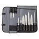 Mercer M21810 Genesis 10-Piece Case Set, Steel Blades, Black Santoprene Handles, NSF - 1/Bag 1 image