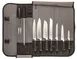 Mercer M21840 ZüM 10-Piece Knife Set, Steel, POM Handles, 3"-8" knives, fork, 10" steel, roll, NSF 1 image