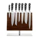 Mercer M21941 Magnetic Board Knife Set – 8‑Piece, knives 10"–3.5", Steel Blades, Delrin Handles, NSF 1 image