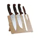 Mercer M21981BR 5‑Pc Set – 8" Chef, 7" Santoku, 3‑1/2" Paring, 8" Bread, Steel, Brown Handles, NSF 1 image