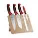Mercer M21981RD 5‑Piece Knife Set Magnetic Board, 8" Chef, 7" Santoku, 3½" Paring, 8" Bread, Red NSF 1 image