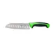 Mercer M22707GR Millennia 7" Santoku Knife, Steel Granton Edge, Green Santoprene Handle, NSF 1 image