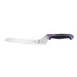 Mercer M23890PU Bread Knife, 9" Stamped Wavy Edge High‑Carbon Steel, Purple Santoprene Handle Guard 1 image