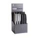 Mercer M23943 Knife Display, 5-3/8" x 10", with 48 × 3" Millennia Knives (12 Gray, 36 Black) 1 image