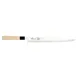 Mercer M24012 Sashimi Knife – 12" Stamped Carbon Steel Blade, Wood Handle, 6°/15° Angle, Smooth Edge 1 image