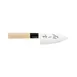 Mercer M24204 - Asian Deba Knife, 4" Stamped Carbon Steel Blade, Single Edge 6°/15° Cut, Wood Handle 1 image