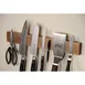Mercer M30731AC Magnetic Knife Bar, 18" x 18" W x 2-3/8" D x 3/4" H, Acacia Wood, Keyhole Mounting 2 image