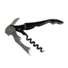 Mercer M33082 Waiter’s Corkscrew, 4-3/4" Black Handle, Non-Stick 5-Turn Worm, Hardened Steel 1 image