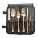 Mercer M35156RG 8-Piece Rose Gold Plating Set, Stainless, Includes Spoons, Tongs, Spatula, Roll Bag 1 image
